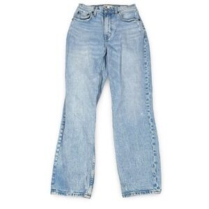 Abercrombie & Fitch Curve Love The 90s Straight Ultra High Rise Blue Jeans 26/2S